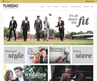Tuxedocentral.com(Tuxedo and Suit Wholesaler for Weddings and Prom) Screenshot