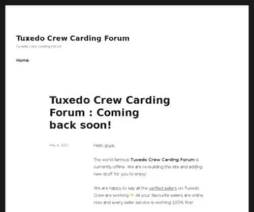 Tuxedocrew.biz(Tuxedo Crew) Screenshot