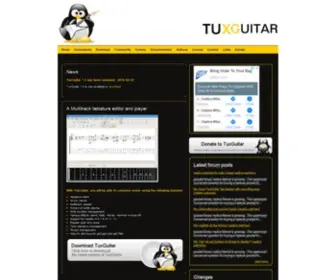 Tuxguitar.com.ar(TuxGuitar Official Web Site. TuxGuitar) Screenshot