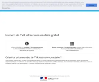 Tva-Intra-Gratuit.fr(TVA intracommunautaire gratuit) Screenshot