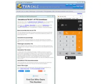 Tvacalc.com(TVA CalcCalculatrice TVA) Screenshot