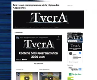 TVcra.com(Télévision communautaire de la région des Appalaches) Screenshot