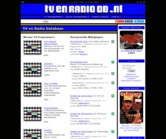 Tvenradiodb.nl(TV en Radio DataBase) Screenshot