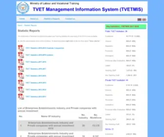 Tvetmis.com(Information and data on Technical and Vocational Education and Training (TVET)) Screenshot