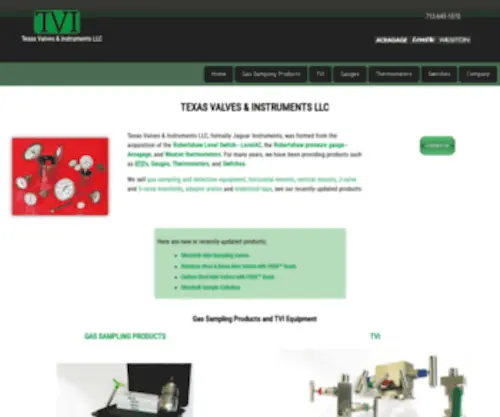 Tvi-I.com(Texas Valves & Instruments) Screenshot