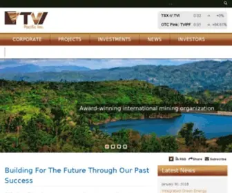 Tvipacific.com(TVI Pacific Inc) Screenshot
