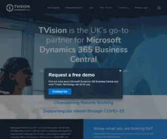 Tvisiontech.co.uk(UK Partner For Microsoft Dynamics 365 Business Central) Screenshot