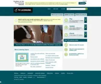 Tvlicensing.co.uk(TV Licence) Screenshot