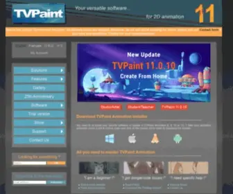 Tvpaint.com(TVPaint Developpement) Screenshot
