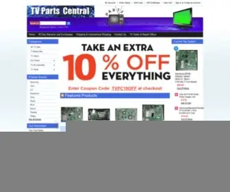 Tvpartscentral.com(TV Parts Central) Screenshot