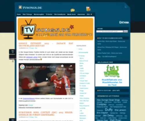Tvsongs.de(Lieder aus der Werbung (Werbesongliste)) Screenshot