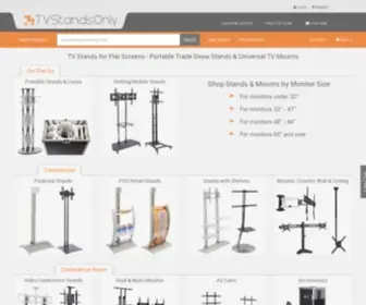 TVstandsonly.com(Commercial, Trade Show & Portable Television Stands) Screenshot