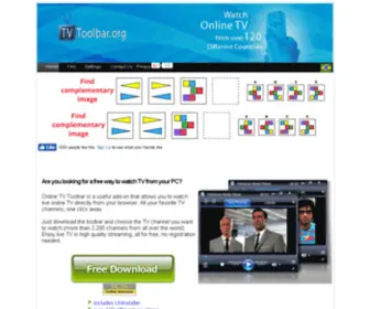 Tvtoolbar.org(Free online TV around the world) Screenshot
