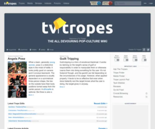 TVtropes.org(TV Tropes) Screenshot