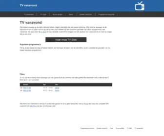 Tvvanavond.nl(TV vanavond) Screenshot