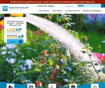 TVWD.org(Tualatin Valley Water District Oregon) Screenshot