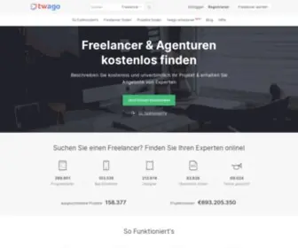 Twago.de(Freelancer, Freiberufler & Projekte kostenlos) Screenshot