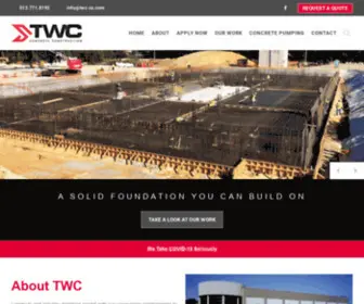 TWC-CS.com(TWC Concrete) Screenshot