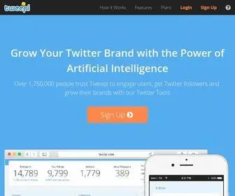 Tweepi.com(Get More Twitter Followers Fast & Easy with Tweepi) Screenshot