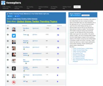 Tweeplers.com(Twitter Trending People) Screenshot