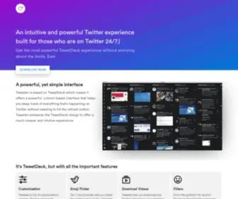Tweetenapp.com(A powerful Twitter client) Screenshot