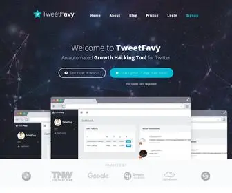 Tweetfavy.com(The Growth Hacking Tool for Twitter) Screenshot