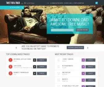 Tweetforatrack.com(Trade Tracks for Tweets) Screenshot