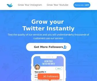 Tweetgrow.today(Buy Twitter Followers) Screenshot