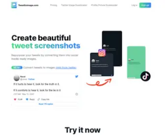 Tweettoimage.com(Tweet to image) Screenshot