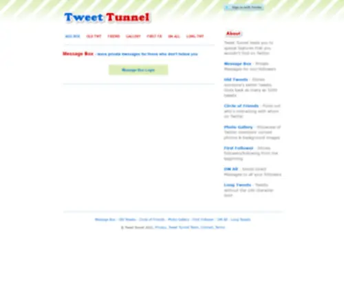 Tweettunnel.com(tweettunnel) Screenshot