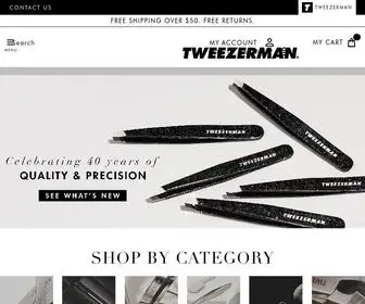 Tweezerman.com(Beauty tools) Screenshot