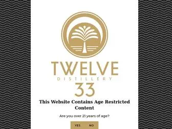 Twelve33Distillery.com(Twelve 33 Distillery) Screenshot