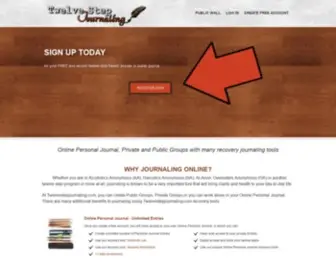 Twelvestepjournaling.com(Twelve Step Journaling) Screenshot