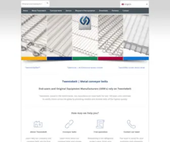 Twentebelt.com(The best metal conveyor belts for your process) Screenshot