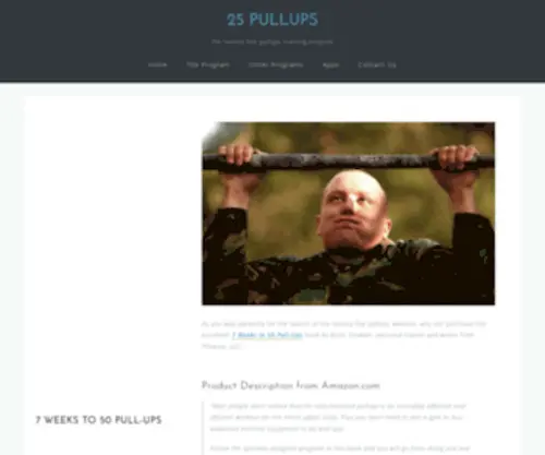 Twentyfivepullups.com(The 25 Pullups Training Program) Screenshot