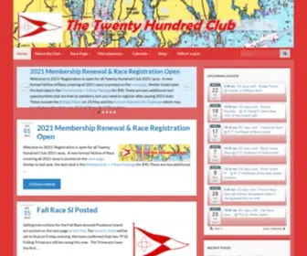 Twentyhundredclub.org(Sailing in and around Narragansett Bay) Screenshot