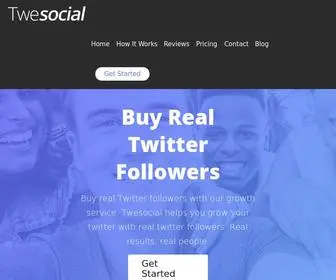 Twesocial.com(Buy Twitter followers that are real and active with the Twesocial growth service. Twesocial) Screenshot
