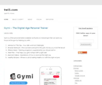 Twi5.com(Twitter applications and tools) Screenshot