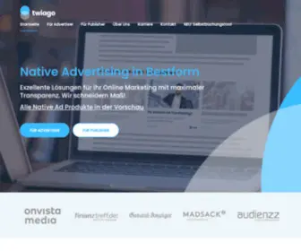 Twiago.com(Native Advertising in Bestform) Screenshot
