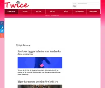 Twice.se(Ditt livsstilsmagasin online) Screenshot
