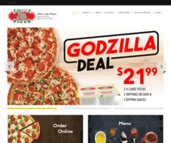 Twicethedealpizza.com(Twice The Deal Pizza has the best pizza menu in all of Kitchener) Screenshot