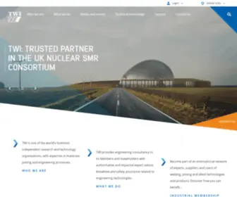 Twi.co.uk(Manufacturing, engineering, materials and joining specialists) Screenshot