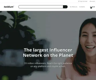 Twidiumapp.com(Largest Influencer Marketing Platform) Screenshot