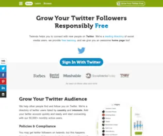 Twiends.com(Get FREE Twitter Followers Promotion) Screenshot