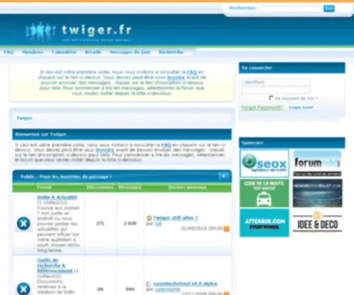 Twiger.fr(Forum d'experts du référencement) Screenshot