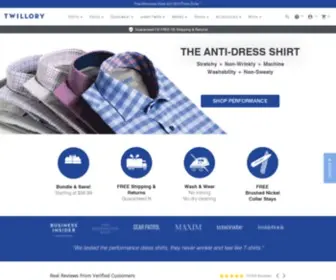 Twillory.com(Twillory is a performance menswear brand) Screenshot