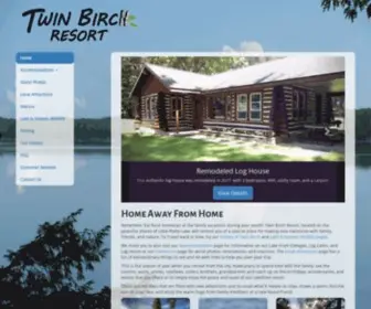 Twinbirchresort.com(Twin Birch Resort in Honor Michigan) Screenshot