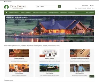 Twincreeksloghomes.com(Twin Creeks Log Home Supply) Screenshot