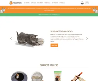 Twincritters.com(Handcrafted Wool Cat Caves) Screenshot