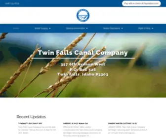 Twinfallscanal.com(Twin Falls Canal Company) Screenshot